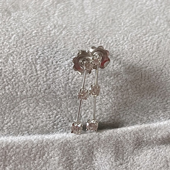 Diamond necklace with matching diamond earrings - Picture 4 of 5